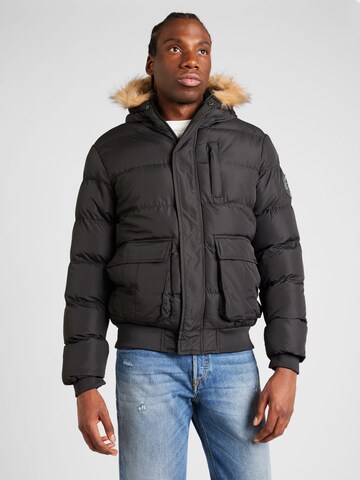 BRAVE SOUL Winter jacket in Black: front