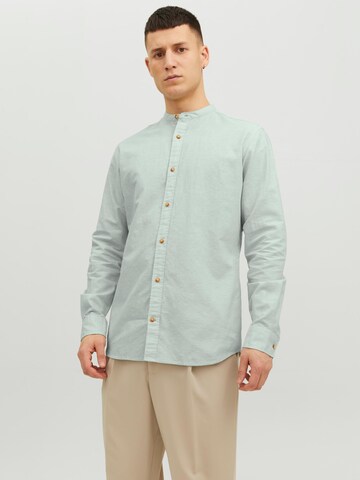 Coupe slim Chemise 'Summer' JACK & JONES en vert : devant