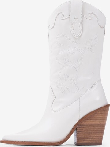 BRONX Cowboy Boots 'Bonderia' in White: front