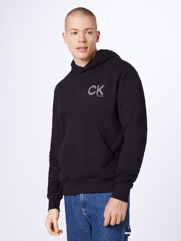 Calvin KleinSweater majica - crna boja: prednji dio