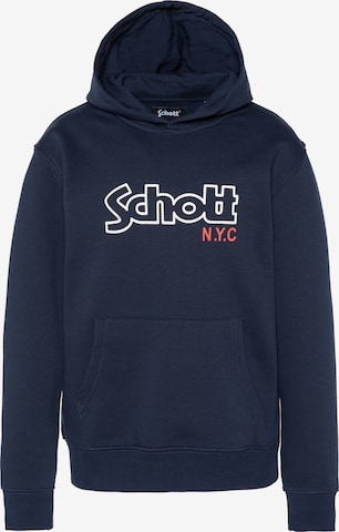 Sweat Schott NYC en bleu : devant