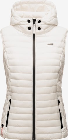 MARIKOO Vest 'Hasenpfote' in White: front