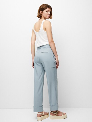 Pull&Bear Loose fit Pleat-front trousers in Blue