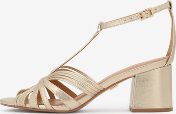 Kazar - Sandalias con hebilla en oro: frente