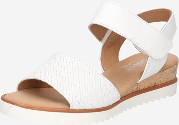 GABOR Strap Sandals in White: front