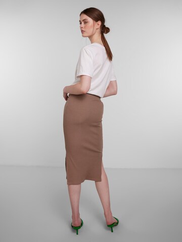 PIECES Skirt 'Jeneva' in Brown