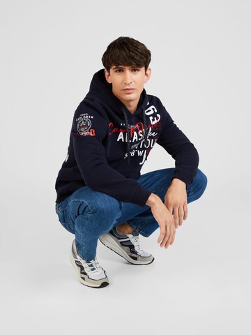 CAMP DAVID Sweatshirt 'Alaska Ice Tour' i blå