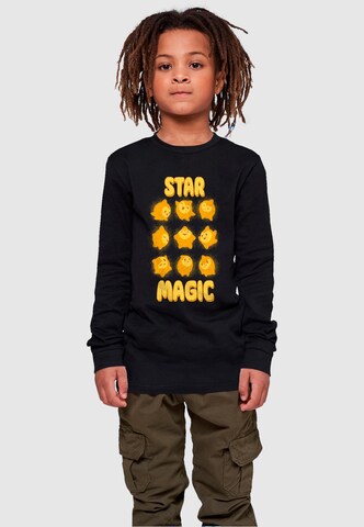 ABSOLUTE CULT Shirt 'Wish - Star Magic Tile' in Zwart: voorkant