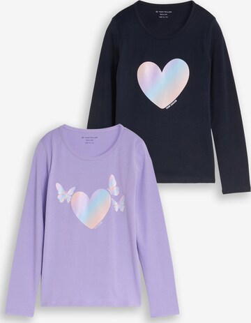 TOM TAILOR Shirt in Purple: front