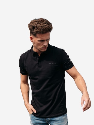 Richesse Shirt 'CREW POLO BLACK' in XS in de kleur Zwart, Productweergave