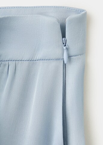 MANGO Wide leg Pants 'Azur' in Blue