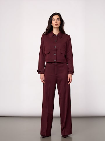 co'couture - Regular Calças ' TerryCC ' em vermelho: frente