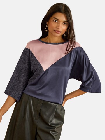 love & roses T-shirt i blå: framsida