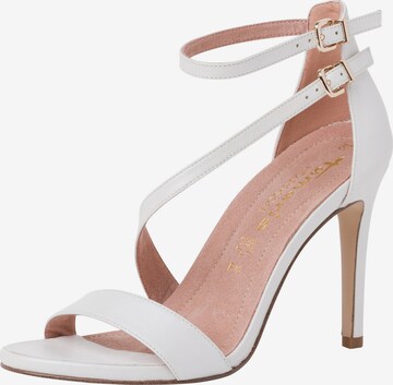 TAMARIS Strap Sandals in White: front