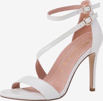 TAMARIS Strap sandal in White: front