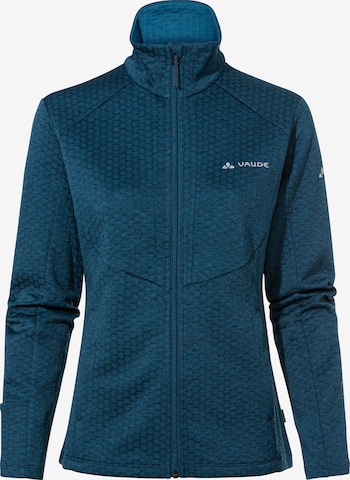 VAUDE Athletic fleece jacket 'Skomer' in Blue: front
