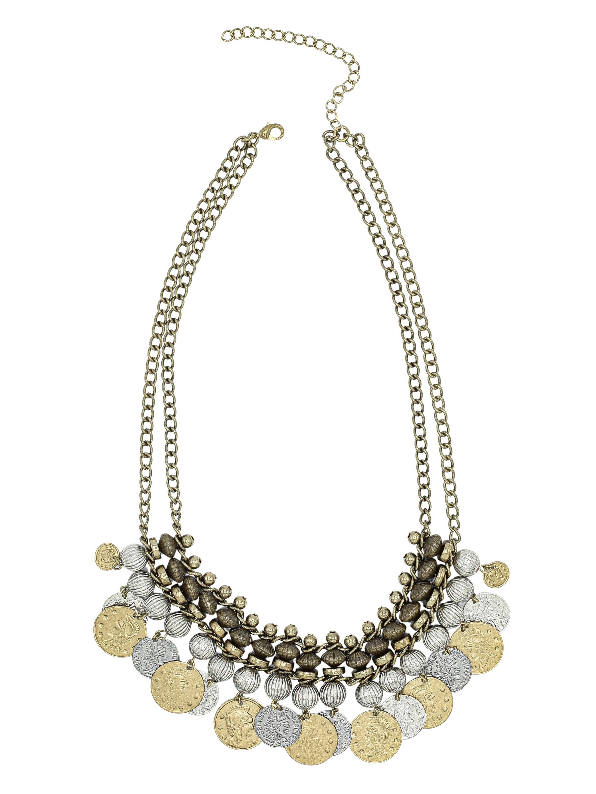 COLLEZIONE ALESSANDRO Necklace 'Münzmagie' in Gold