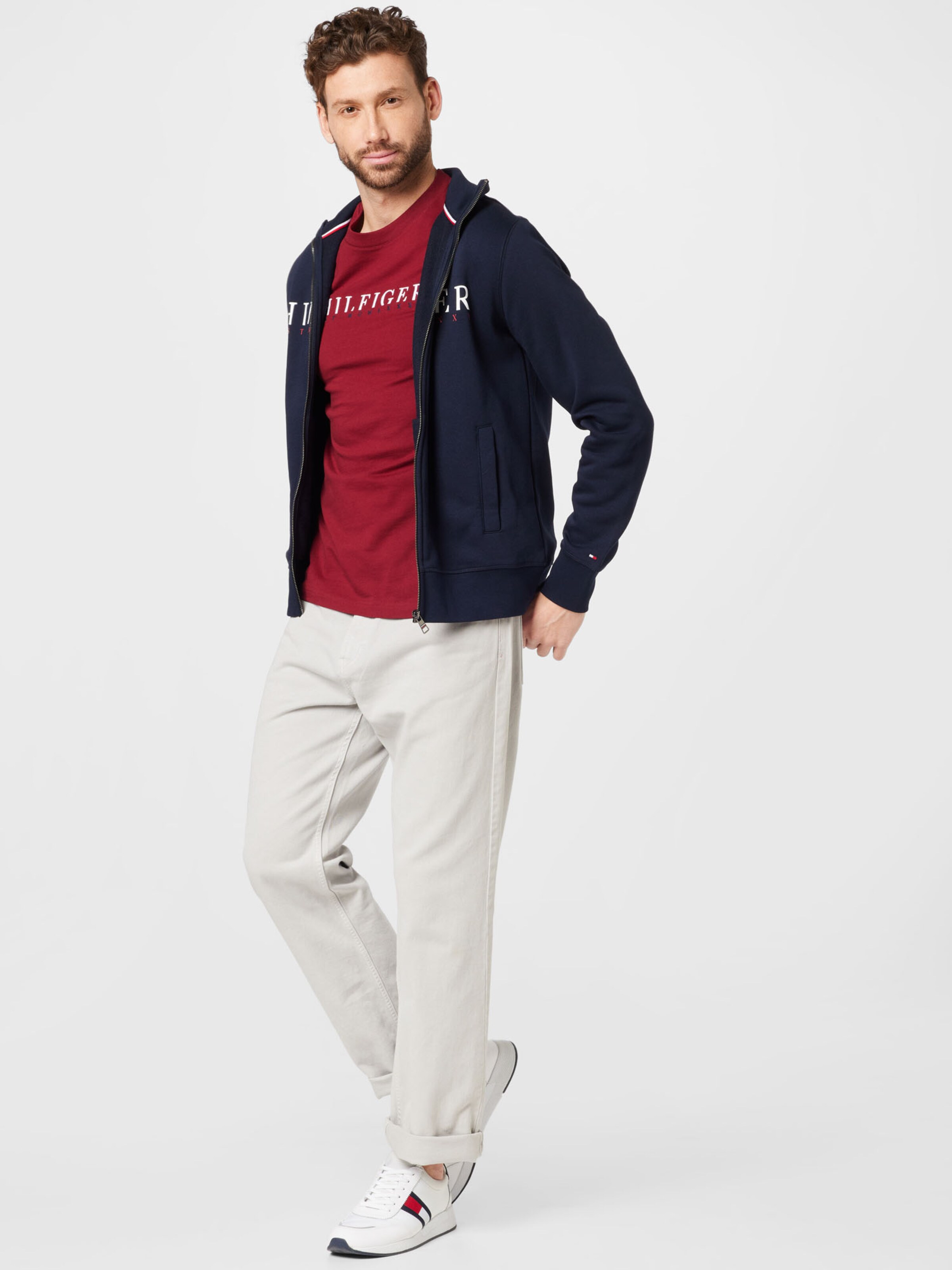 Männer Große Größen TOMMY HILFIGER Sweatjacke in Marine - VG55284 Männer Große Größen TOMMY HILFIGER Sweatjacke in Marine - VG55284