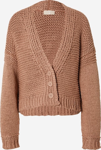 Cardigan 'Karli' LENI KLUM x ABOUT YOU en marron : devant