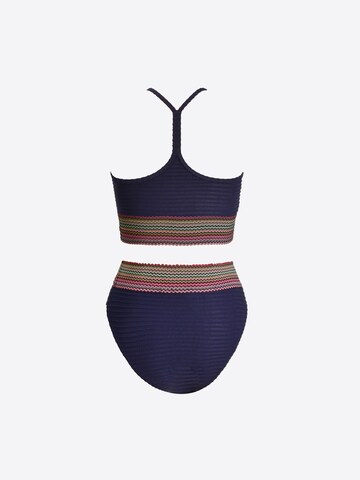 Cupshe Bralette Swimsuit 'Navy Twist' in Blue