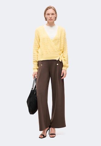 ABOUT YOU Knit Cardigan 'Wanda' in Yellow