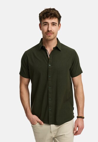 INDICODE JEANS Regular fit Overhemd 'Maribo' in Groen: voorkant