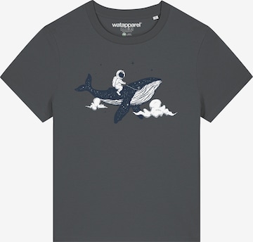 T-shirt 'Spacewhale' Watapparel en gris : devant