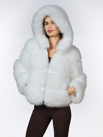 FauxAffairs Winterjacke 'WEISSE FAUX FUR JACKE GIA'‌‌‌‌‌‌‌‌ in Weiß