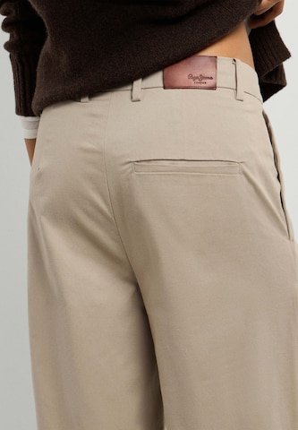 Wide leg Pantaloni con pieghe 'Lindsey' di Pepe Jeans in beige