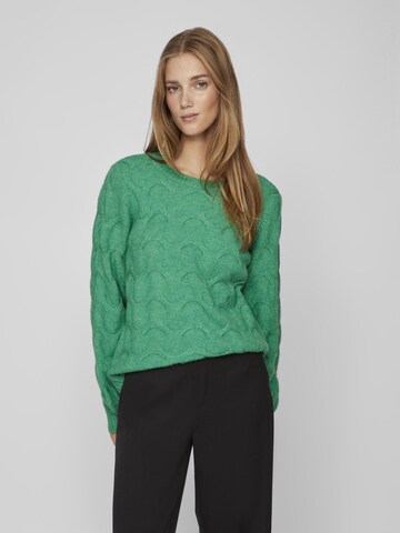 VILA Пуловер 'Ella' в зелено: отпред