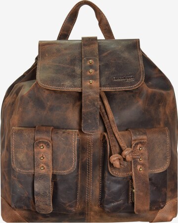 Greenland Nature Backpack in Brown: front