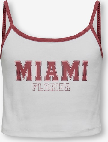 ONLY GIRLS - Top 'KOGVIKKA' en blanco: frente