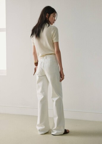 MANGO Wide leg Jeans 'Brynn' in White