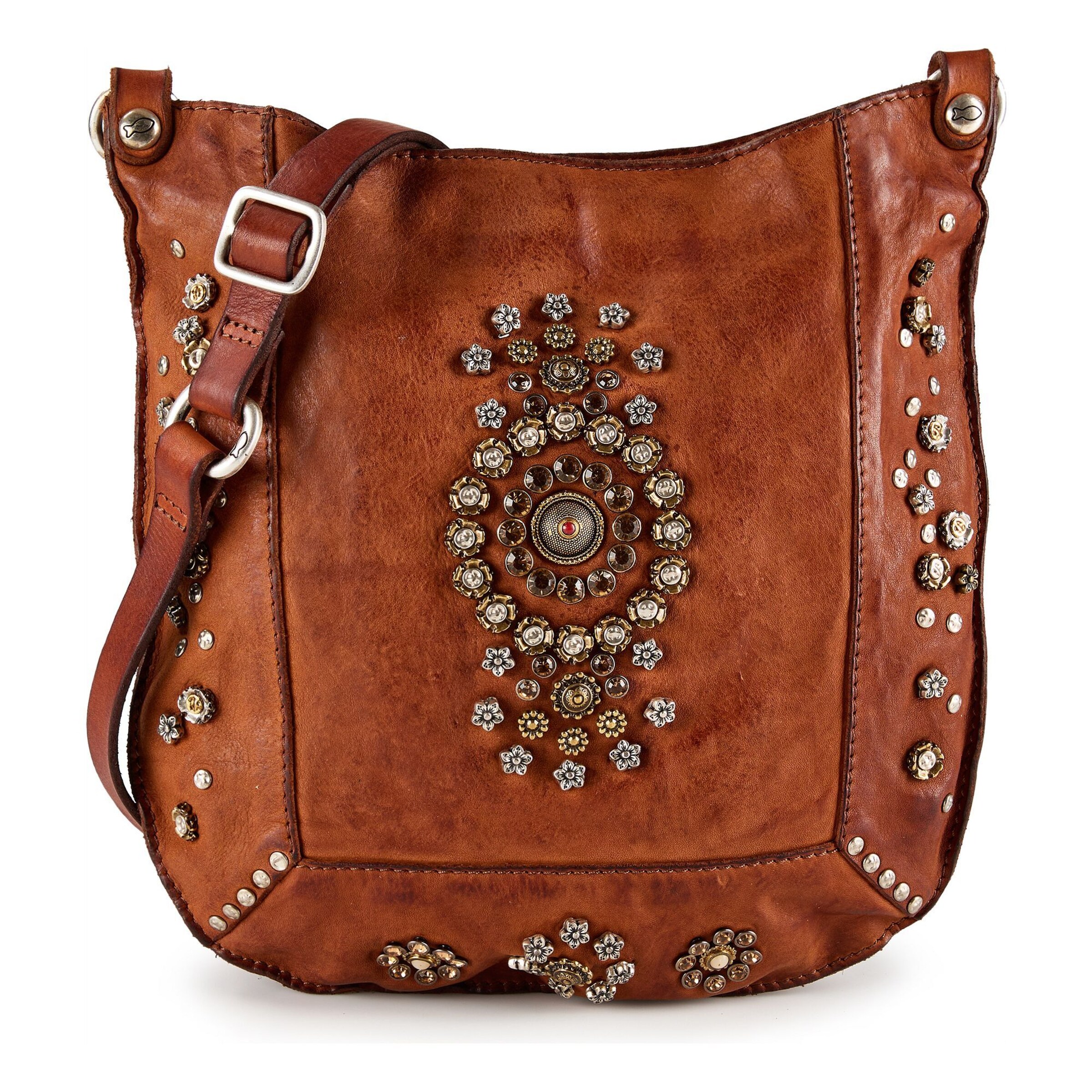 Campomaggi Schoudertas 'Nora' in Bruin