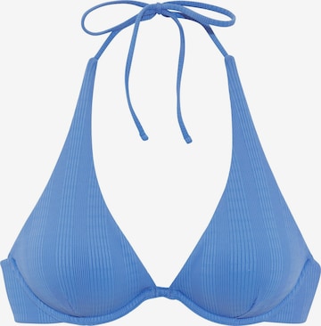 mėlyna Copenhagen Studios Aukštu kaklu Bikinio viršutinė dalis: priekis