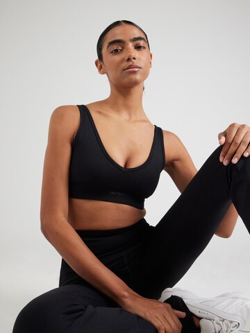 Bustier Soutien-gorge de sport Aim'n en noir : devant