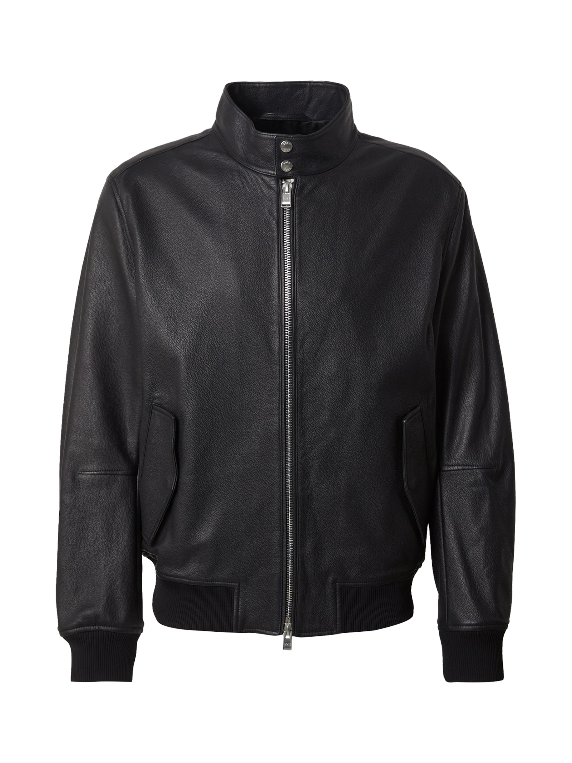 BOSSPrijelazna jakna 'H-Moiner' - crna boja: prednji dio