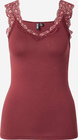 PIECES Top 'PCBARBERA' in Red: front