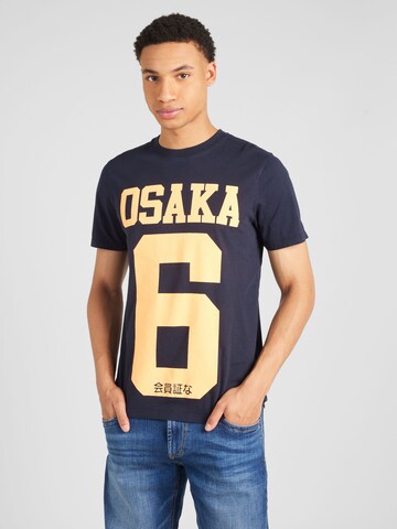 Superdry Shirt 'Osaka' in Blauw: voorkant