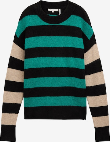 TOM TAILOR DENIM Sweater in Green: front