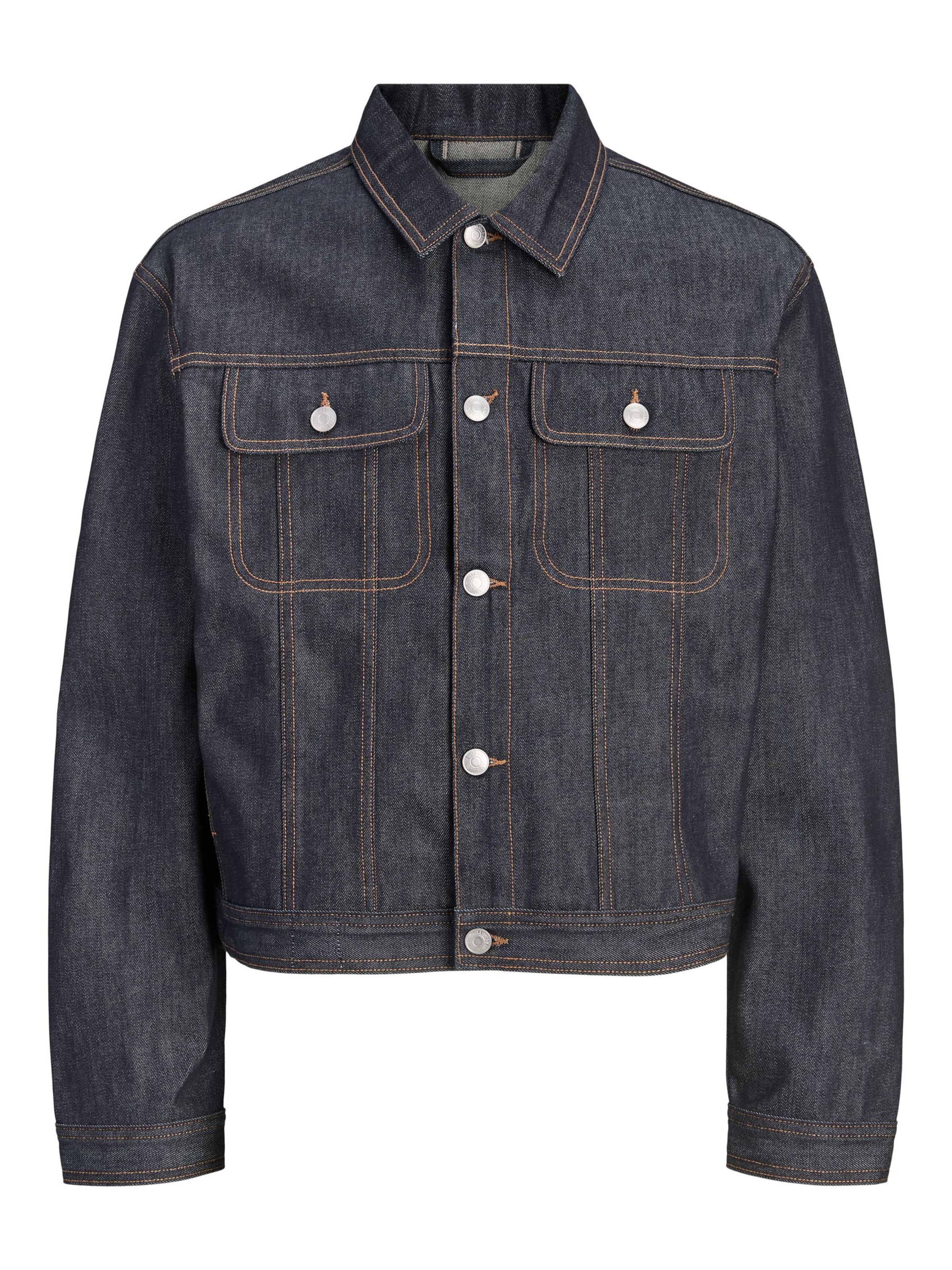 JACK & JONES Přechodná bunda – modrá: přední strana