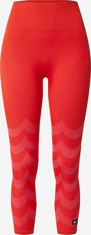 Skinny Pantalon de sport ADIDAS PERFORMANCE en rouge : devant