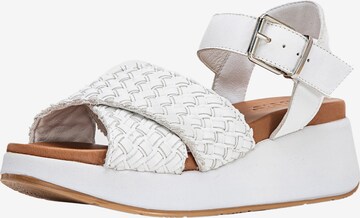 INUOVO Strap Sandals in White: front