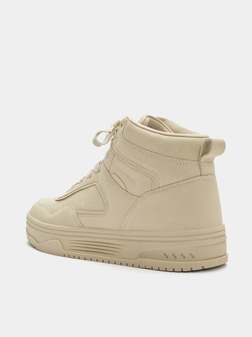 Pull&Bear High-top trainers in Beige