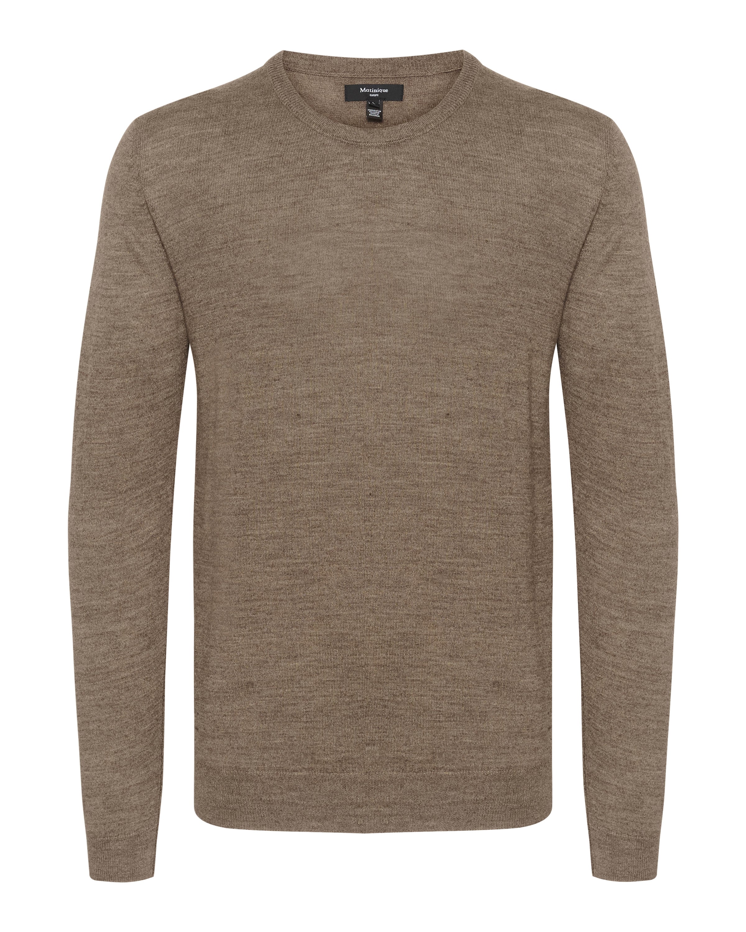 Matinique Trui 'Petro' in Bruin: voorkant
