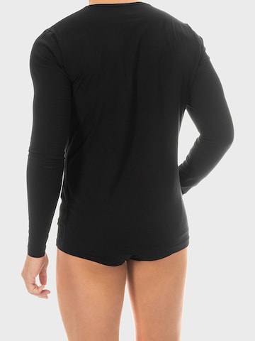 zd ZERO DEFECTS Onderhemd 'Long-Sleeved T-Shirt Egyptian Cotton' in Zwart