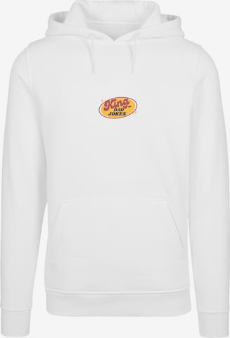 Sweat-shirt 'King of Dad Jokes Witziges Vatertagsmotiv' F4NT4STIC en blanc : devant