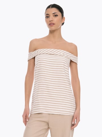 T-shirt 'Ring' 4TAILORS en beige : devant