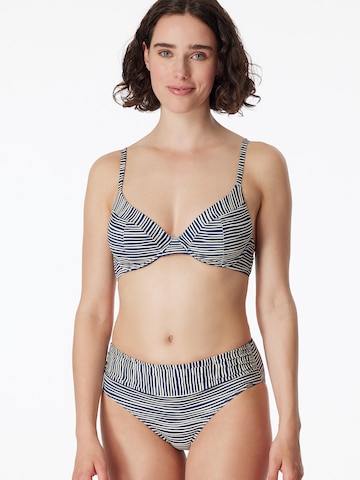 Triangle Bikini 'Aqua Sea Blossom' SCHIESSER en bleu : devant