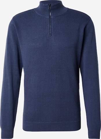Pull-over Petrol Industries en bleu : devant